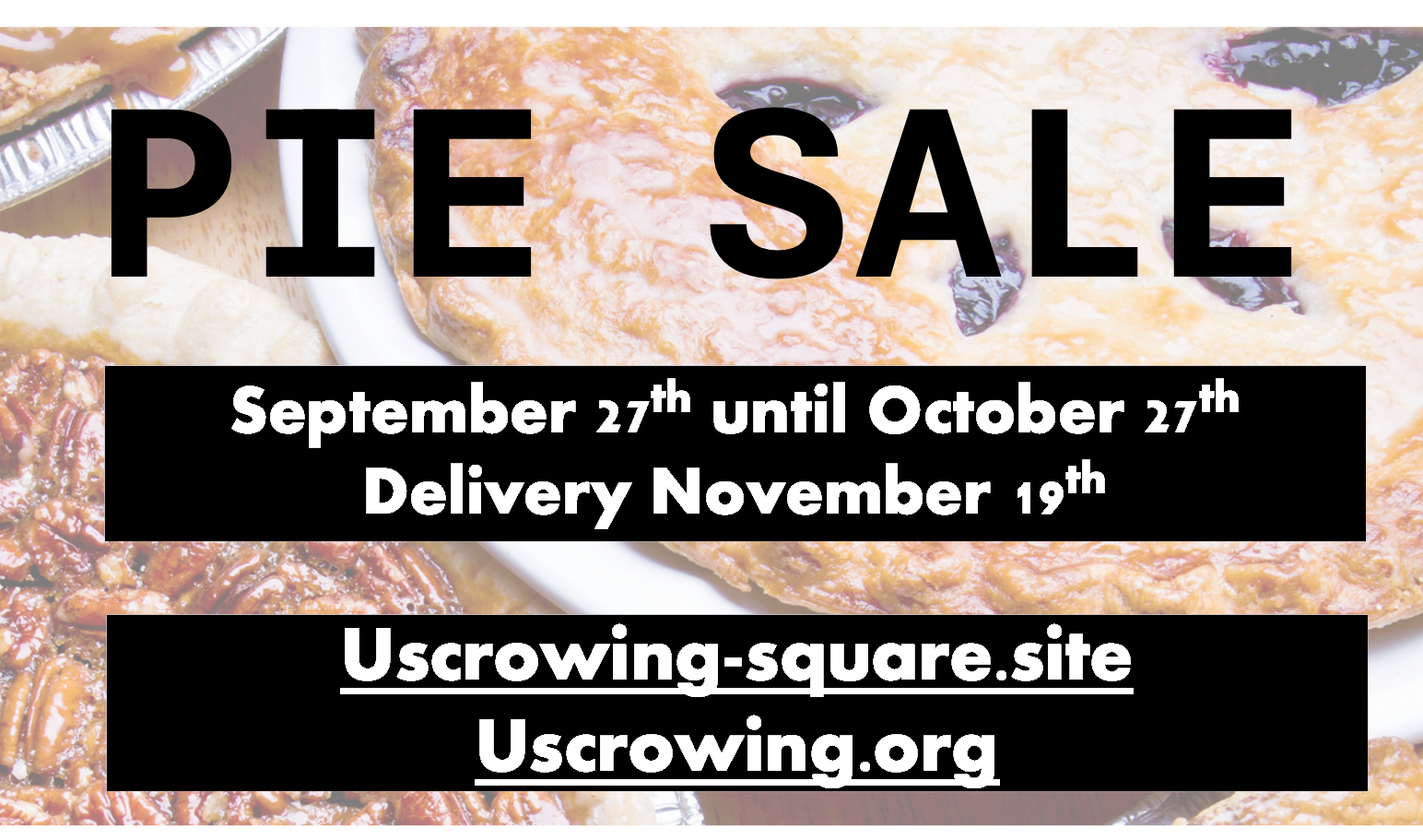 Upper Saint Clair Rowing Pie Sale 2026 Graphic_contrastsmall